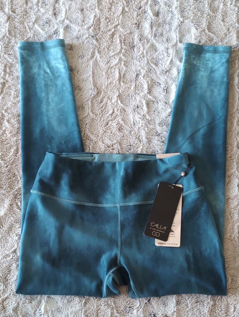 Calia Ocean Wash Mineral Energize Mid-Rise Printed 7/8 Leggings